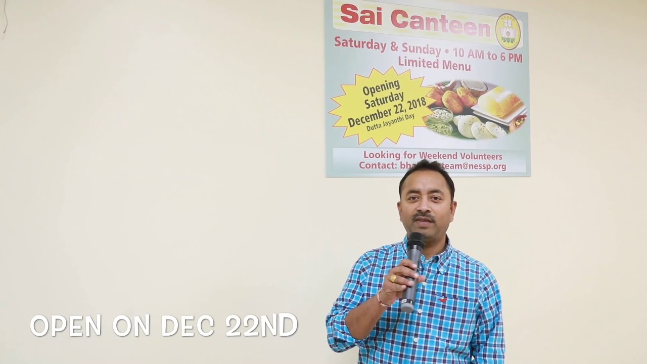 NESSP Sai Canteen opening on 22nd Dec. 2018 - YouTube