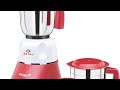 Bajaj ruby 500watt mixer grinder with 3 jars whitered shorts mixergrinder