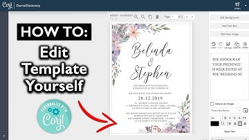 How to edit your template in Corjl | DIY Wedding Invitations | Eternal Stationery