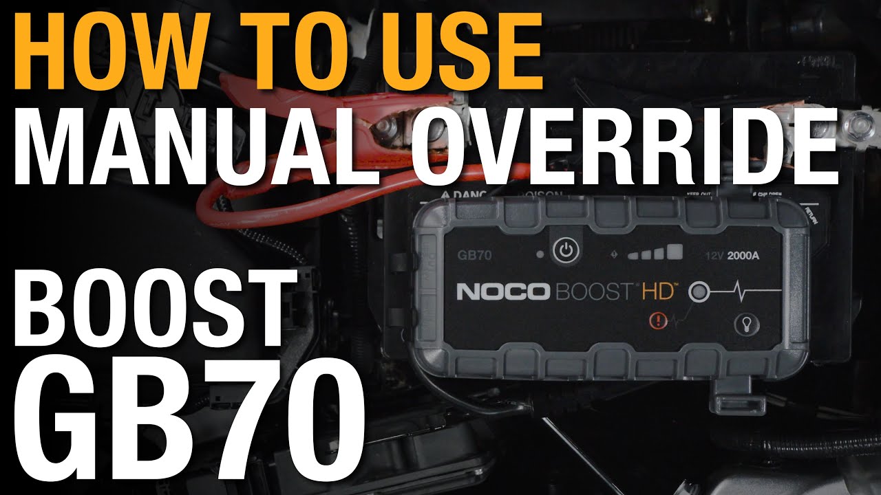 How to use manual override on your NOCO Boost GB70 