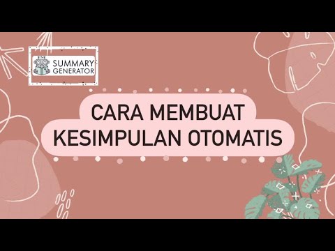 Video: Cara Membuat Kesimpulan