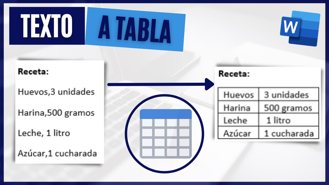 C Mo Convertir Texto En Tabla En Word Youtube