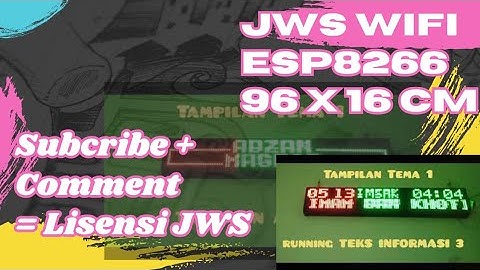 Jam Waktu Sholat Isoft JWS Single Color 3 Panel (16 cm x 96 cm)