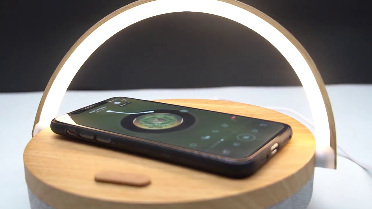 Multifunctional Bedside Table Lamp, with Phone Wireless Charger, Phone