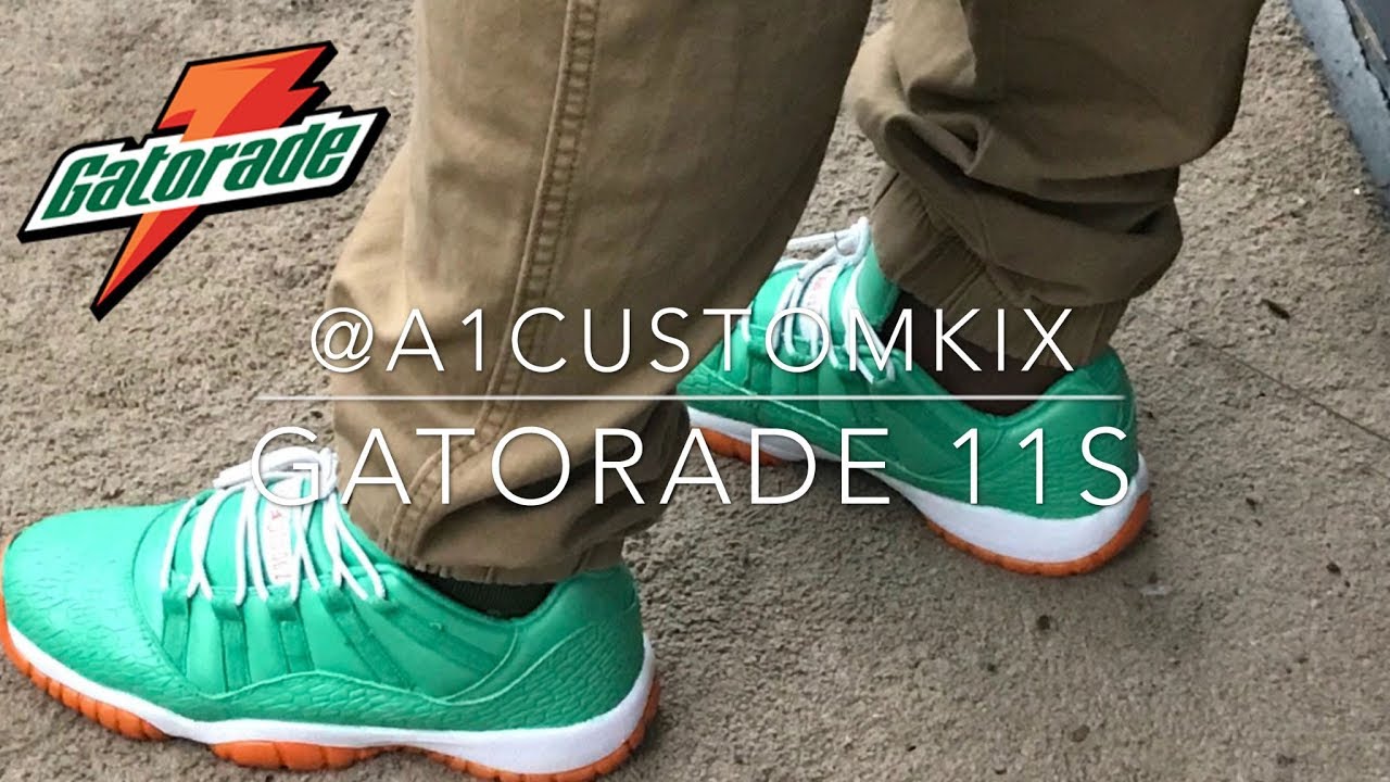 A1CustomKix - Custom Gatorade 11s - YouTube