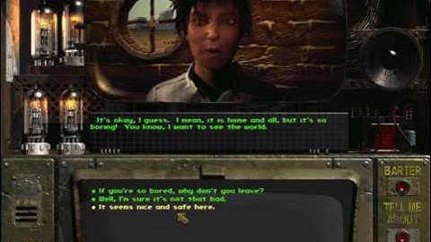 Fallout 1 - part 10 - gameplay - killing scorpions - hardest difficulty