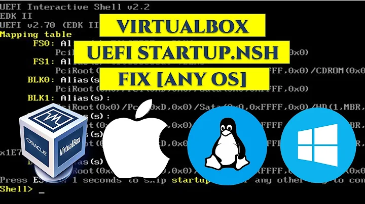 Virtualbox UEFI Shell startup.nsh Error Fixed (MacOS, Linux, Windows any OS)