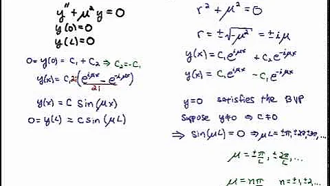 Homogeneous Boundary Value Problem (Non-zero Case Eigenfunctions)