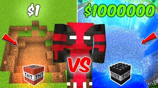 $1 vs $1,000,000 TNT IN MINECRAFT 😱 ! | Minecraft Hindi
