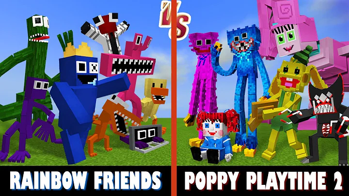 Rainbow Friends V3 vs. Poppy Playtime Chapter 2 | Minecraft (EZ BATTLE!)