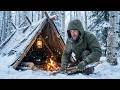 🔥 Ultimate Winter Survival ❄️ Solo Bushcraft Through Blizzard, Deep Snow & Frozen Nights