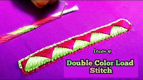 Aari Work Tutorial 41 | 2 types of Double Colour Padded Load Stitch