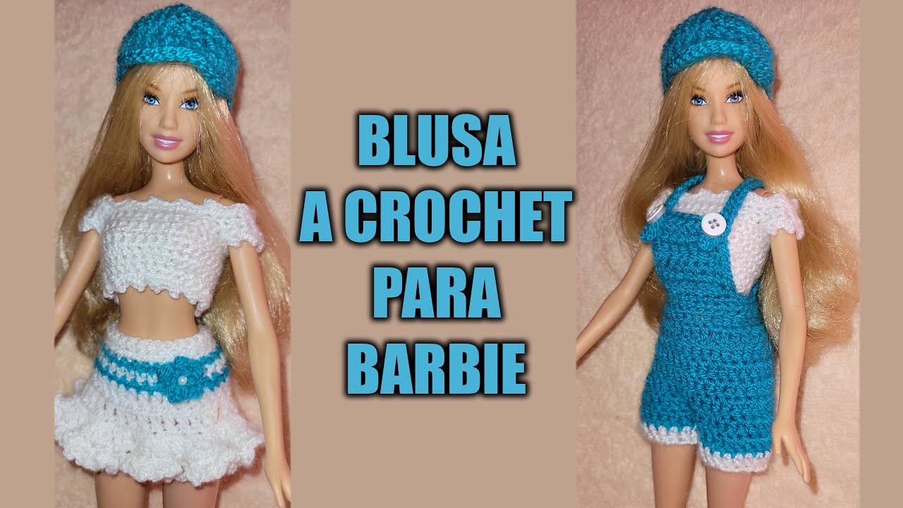 BLUSA PARA MUÑECA BARBIE TEJIDO A CROCHET (PASO A PASO) -