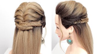 Easy Braided Hairstyle. Party hairstyle. Hairstyles For Girls With Medium &amp; Long Hair.