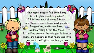 Music: English Country Garden Folk Tune UK Song, Vocal Music Education, Children Singing Songs KIDS!