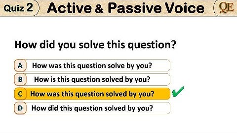 Practice Test 2:  Active Voice vs Passive Voice | English Grammar for all competitive tests