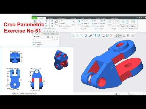 Creo parametric Exercise No 51 || CAD CAM with Israr - YouTube