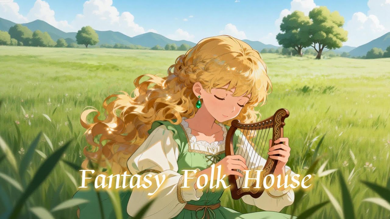 Fantasy Folk House -- Whispering Grass, Calm the Soul / for Work & Study