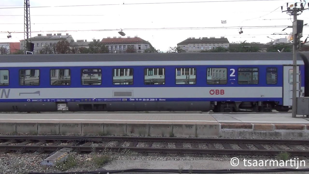 Abfahrt OBB 1116 179-3 mit DB Autozug im Wien Westbahnhof 24-07-2014