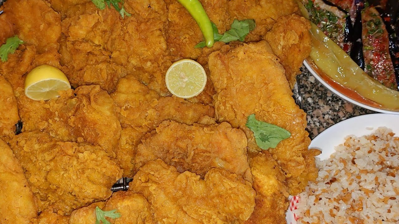 سمك فيليه مقلي مقرمش بتكات بورسعيديه 🐟🐟🐟