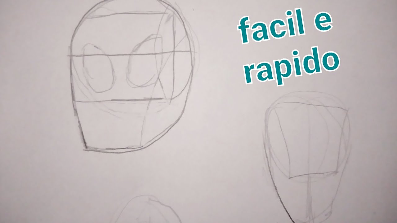 como desenhar cabeça fácil e rápido - YouTube