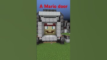 I made a Mario door in Minecraft #redstone #short #minecraft #mario #peaches