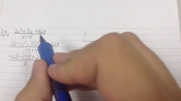 Indeterminate form: synthetic division. CL