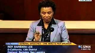 Congresswoman Barbara Lee Speaks on House Floor on NSA, the AUMF, and National Security