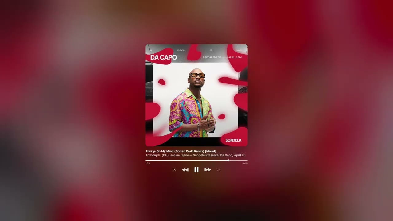 Sondela Presents  Da Capo, April 2024 DJ Mix