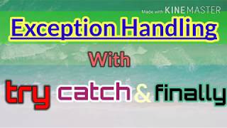 Try Catch and Finally in Java(Hindi)