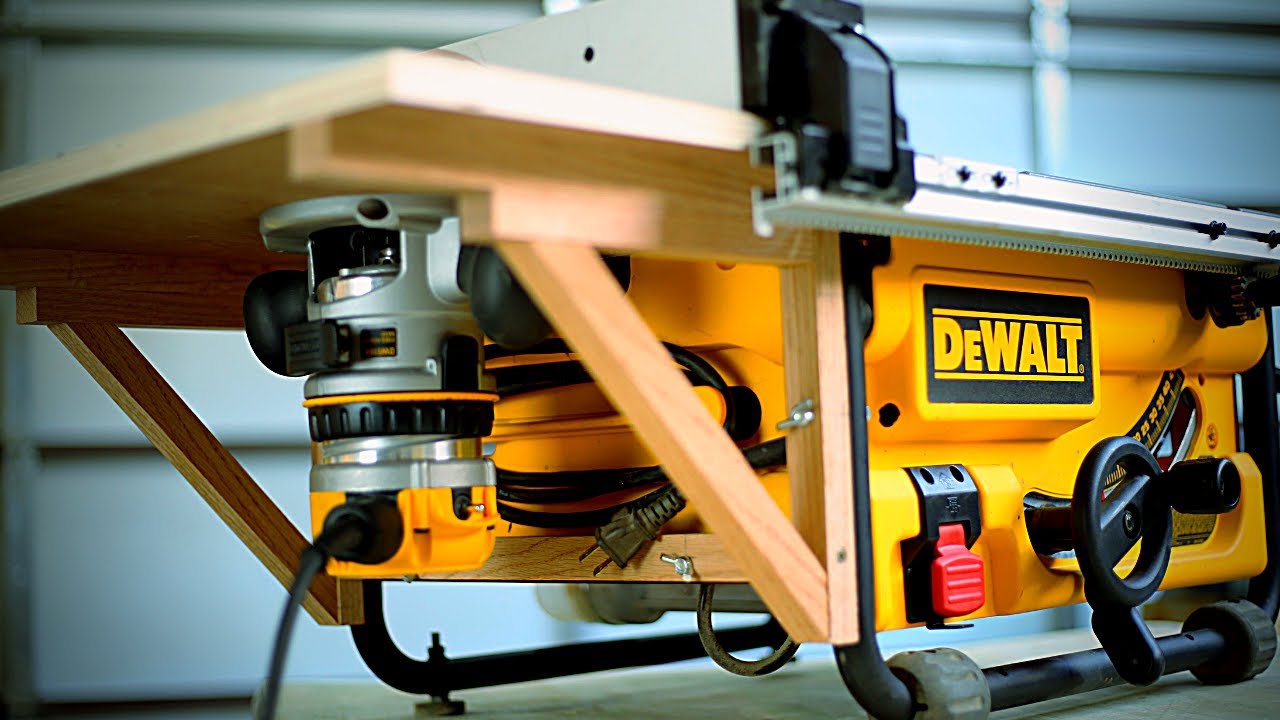 DETACHABLE TABLE ROUTER YOUR SAW, Easy cheap Dewalt 745 - YouTube