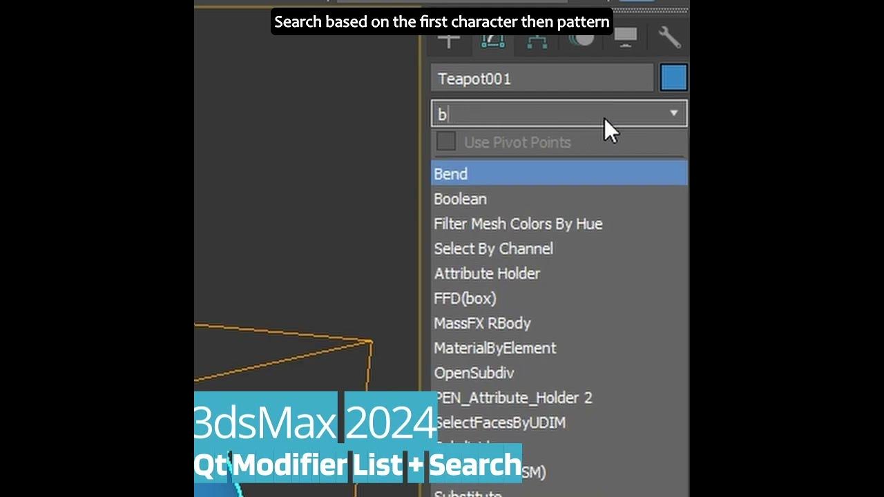 3dsMax 2024 Qt Modifier LIst YouTube