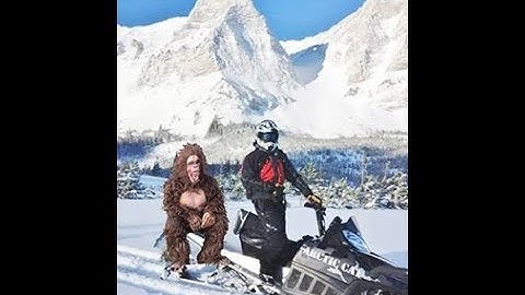 Passquatch encounters a Sledder. Crowsnest Pass, AB.