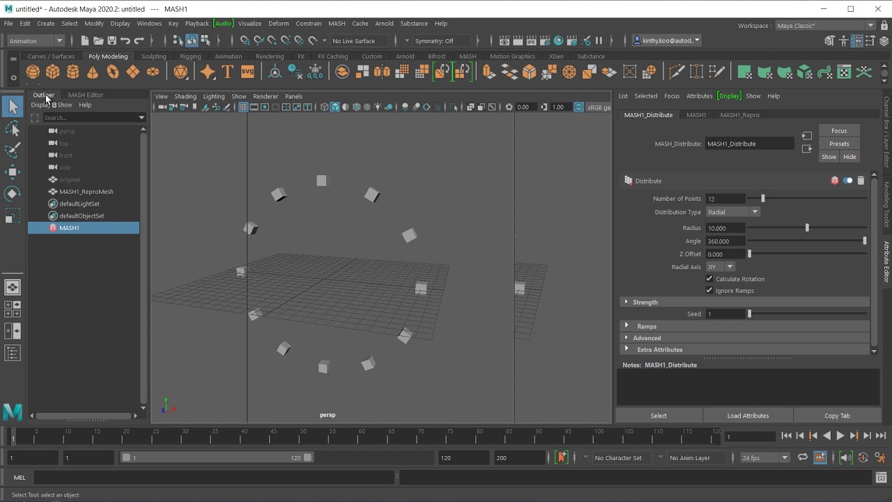 MAYA MASH 101 | Graphic User Interface and basic distribution - YouTube
