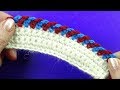 Crochet border Витая кайма крючком из воздушных цепочек вязание крючком урок  379