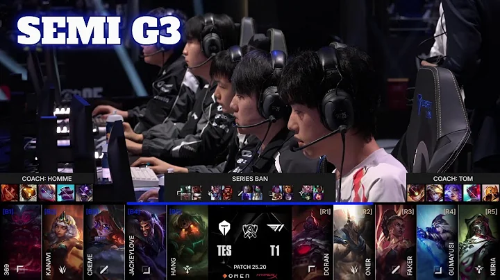 T1 vs TES - Game 3 | Semi Final LoL Worlds 2025 | T1 vs Top Esports G3 full