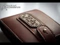 Портмоне мужское из кожи Crazy horse. Mens wallet handmade leather.