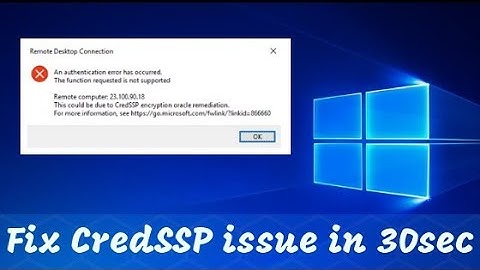 CredSSP Encryption Oracle Remediation : Fix in 30 Sec