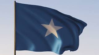 Flag Of Somalia Calanka Soomaaliya Royalty Free 4K 20 Sec Loop