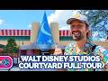 Walt Disney Studios Courtyard Full Tour | Disney's Hollywood Studios
