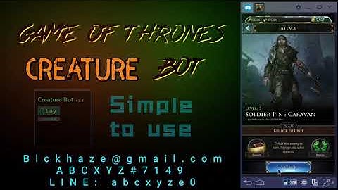 GAME OF THRONES BOT~24-HOUR FREE TRIAL