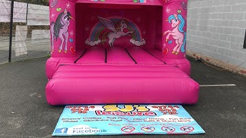 Pink Unicorn bouncy castle | St Helens | Warrington | Wigan | Liverpool | Merseyside