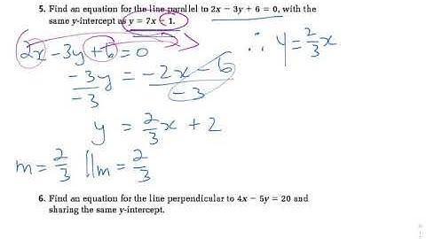 6 5 Day 2  Find the Equation of a Line Given m and a Point