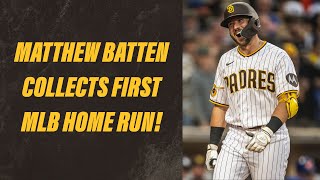 Matthew Batten Collects First MLB Home Run! | Padres vs. Mets Highlights (7\/8\/2023)