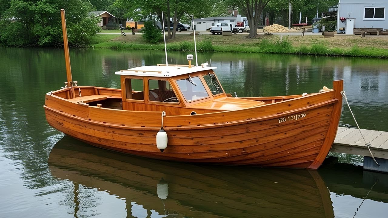 Один человек превратил гигантское дерево в огромную лодку