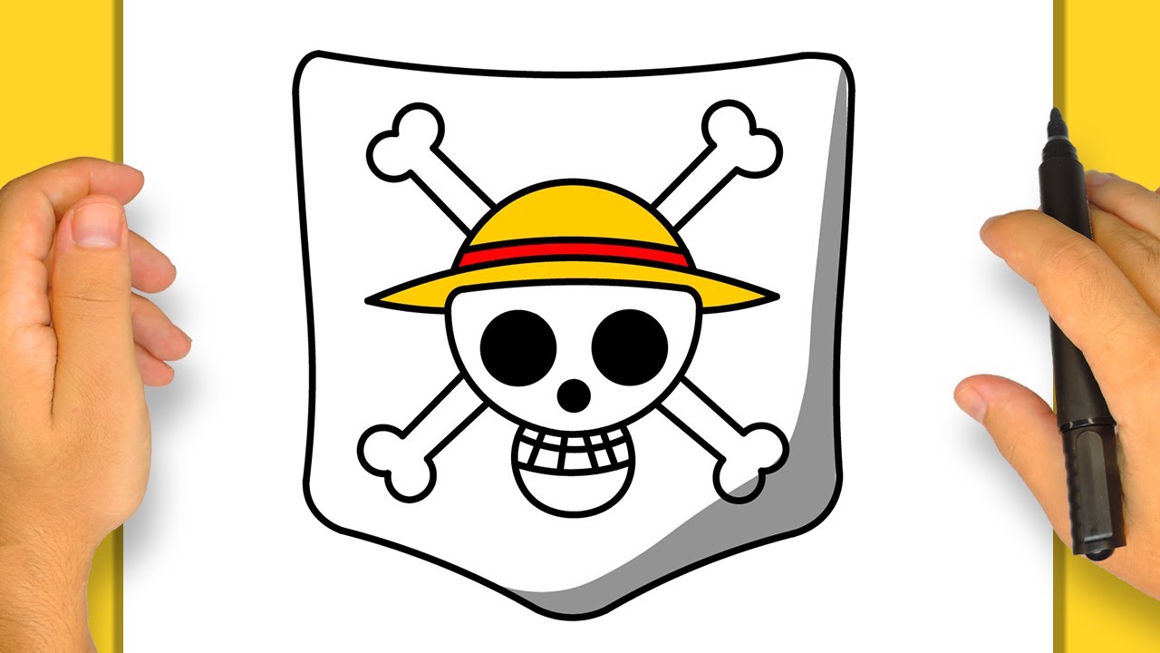 How to Draw the One Piece Flagl | Step by Step Simple and Easy - YouTube