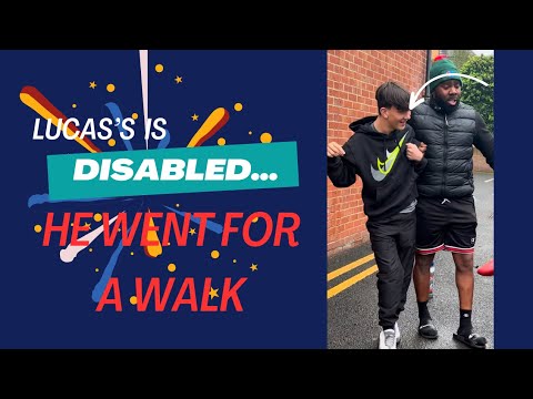 Lucas has cerebral palsy…today we went for a #walk