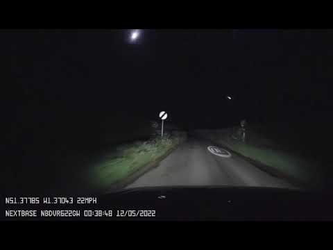 Large Meteor caught on dash cam in Enborn