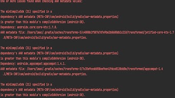 [SOLVED] The minCompileSdk (31) specified in adependency