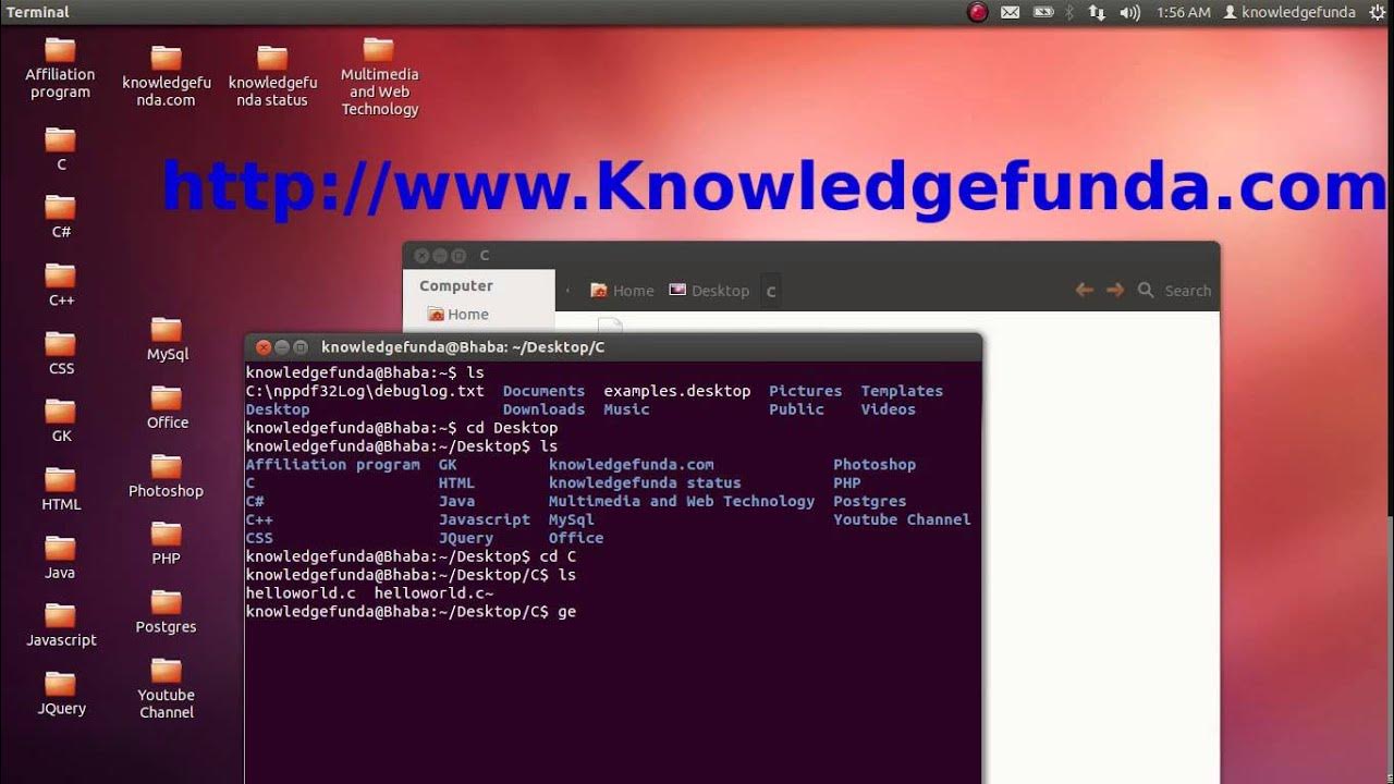 How to run c program in ubuntu/linux - YouTube